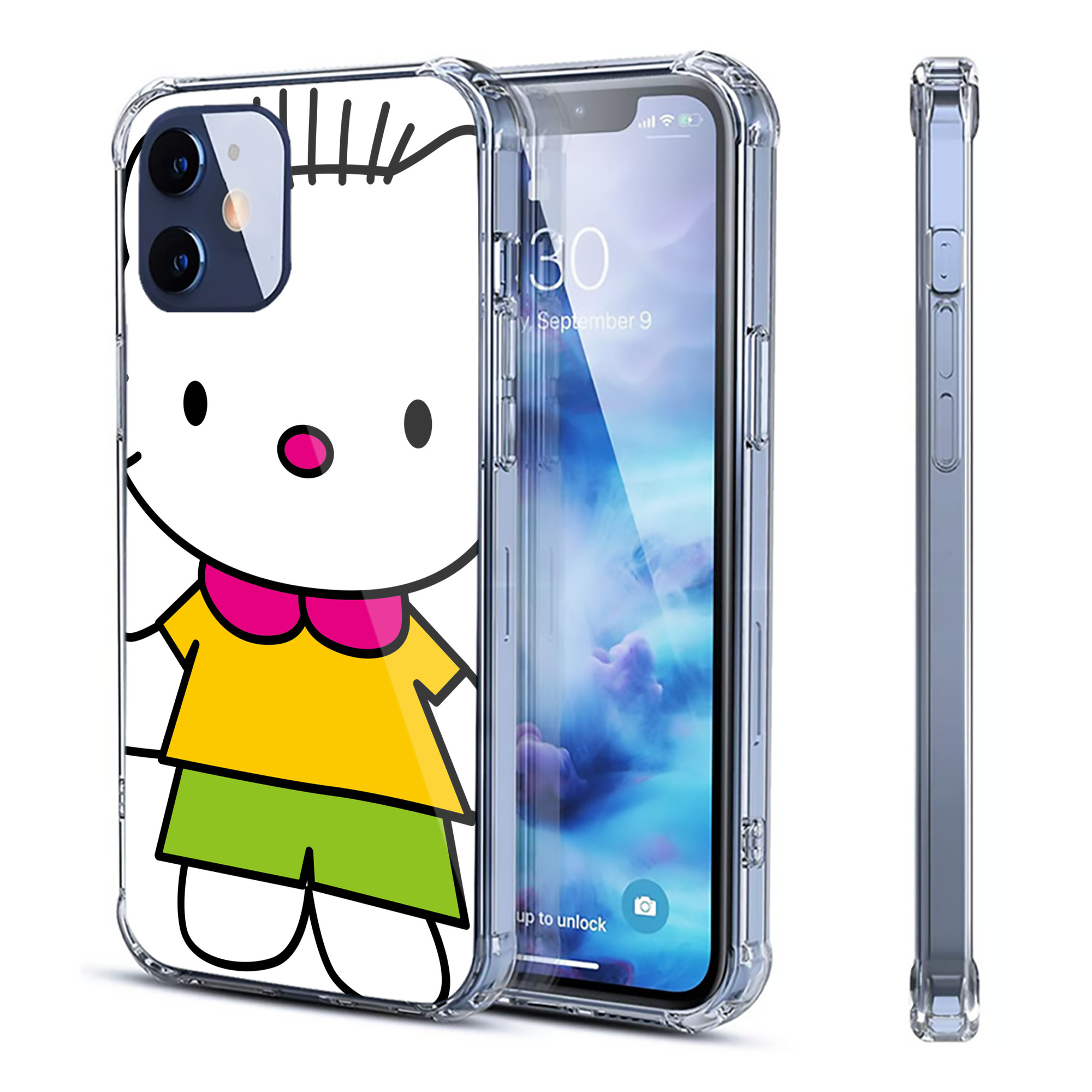 （画像用） Hello Kitty ハローキティ 【iPhone 12シリーズ対応】透明スマホケース（クリアソフトケース）